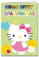Hello Kitty. Spalvinimas su lipdukais