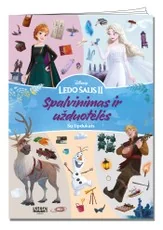 Ledo šalis. Spalvinimas ir užduotėlės su lipdukais
