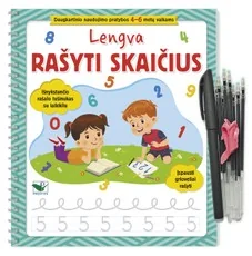 Lengva rašyti skaičius. Įspausti grioveliai, išnykstančio rašalo tušinukas, širdelės