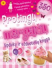 Protingų mergaičių lipdukų ir užduotėlių knyga