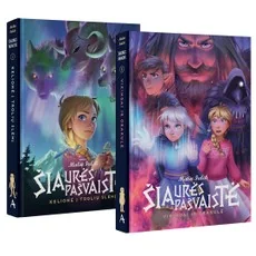 Šiaurės pašvaistės grafinių novelių 2 knygų rinkinys: Šiaurės pašvaistė. Kelionė į Trolių slėnį + Šiaurės pašvaistė. Vikingai ir orakulė