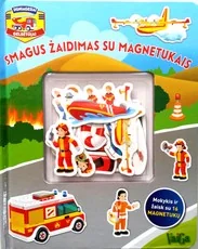 Smagus žaidimas su magnetukais. Ugniagesiai gelbėtojai