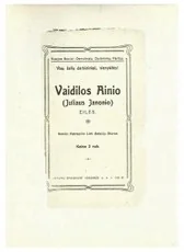 Vaidilos Aino (Juliaus Janonio) eilės — lietuviu-poezija