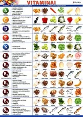Vitaminai lentelė (A4)